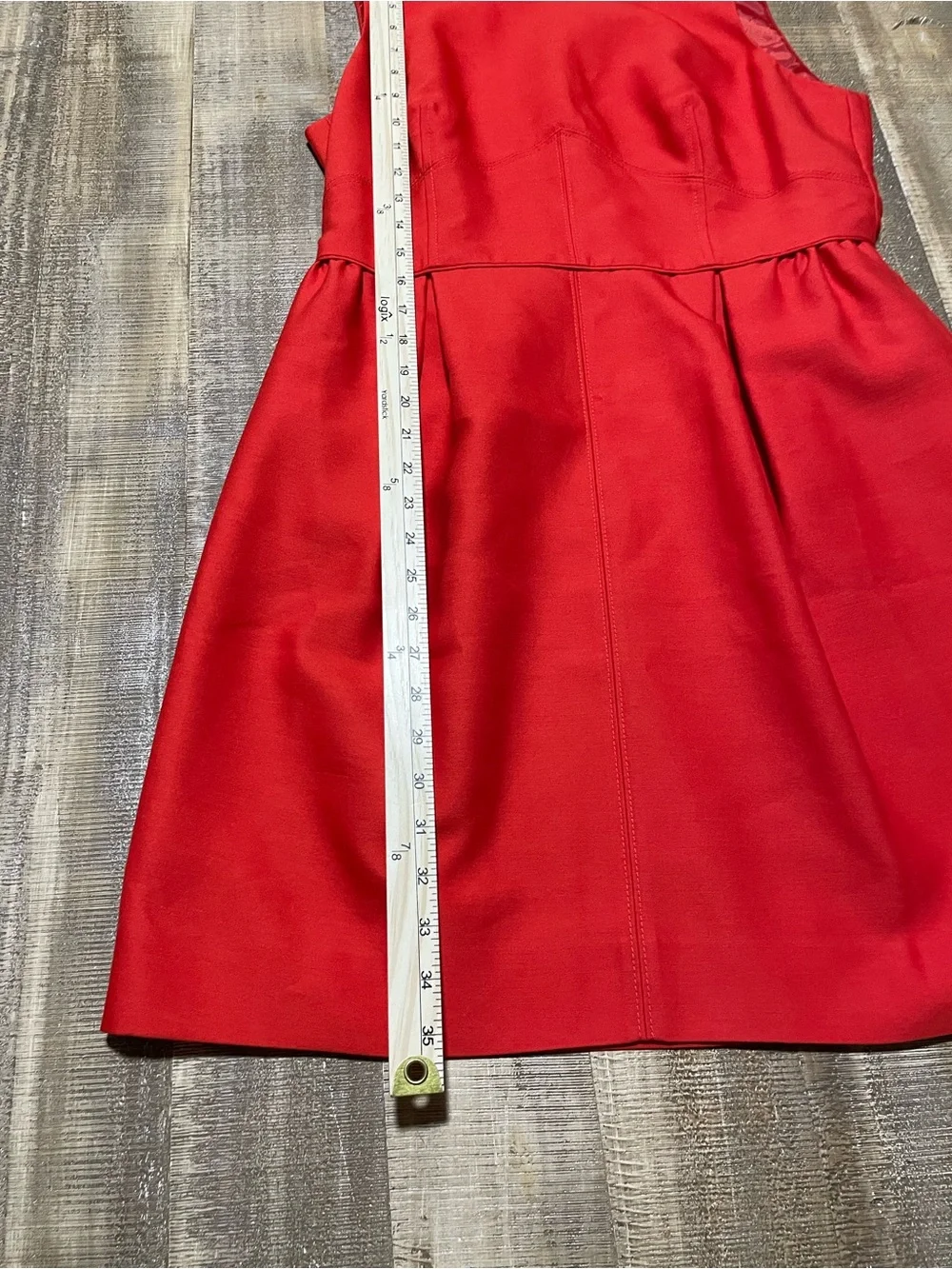 J. Crew Red Sleeveless Fit-and-Flare wool silk blend Dress NEW
